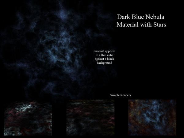 Dark Blue Nebula &amp; Stars