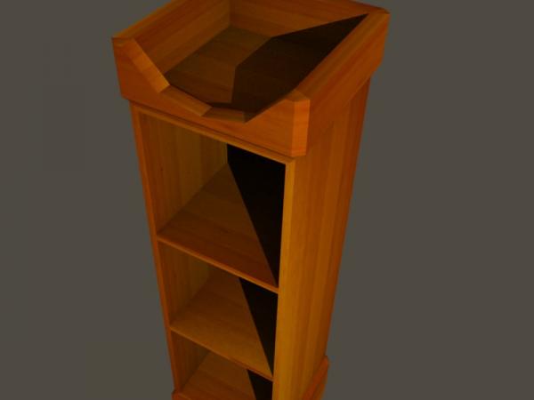 Wooden bookcase for OpenFrag and JCRPG