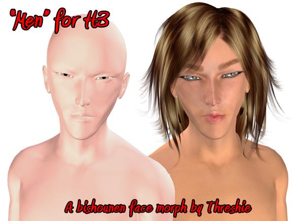 Bishounen face morph for H3
