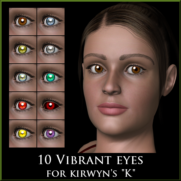 10 Vibrant Eyes for "K"