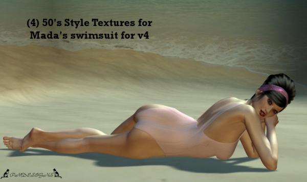 50&#039;s Style textures for Swimsuit for V4