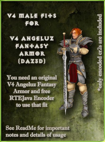 Angeluz Fantasy Armor fits for V4 Male