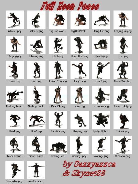 Lycan Full Moon Poses