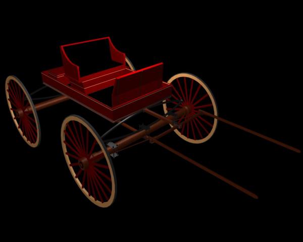 1800&#039;s Horse Buggy for Maya &amp; Poser