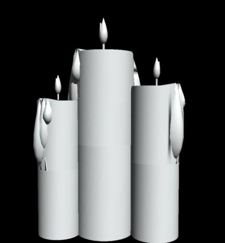 3 Halloween Candles