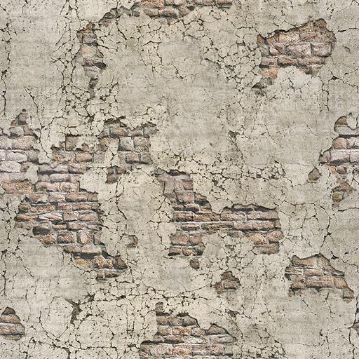 Crumbling Plaster on Bricks