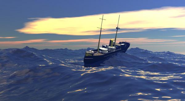 ship in deep sea_BRYCE