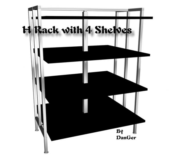 H Rack with 4 Shelves