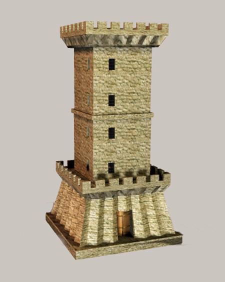 Big Tower for Poser, scene and Props