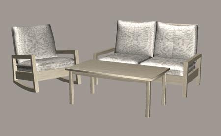 Set Sofa for Poser, scene and Props