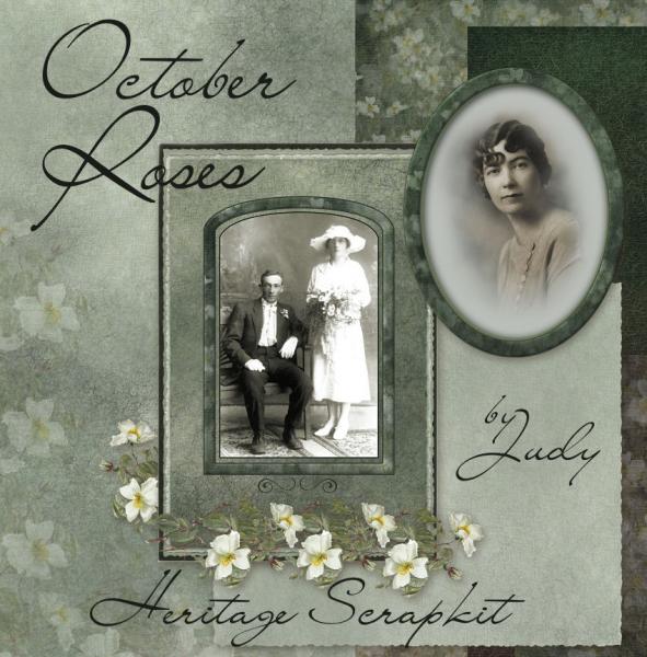 October Roses Heritage Album Pages- Elements