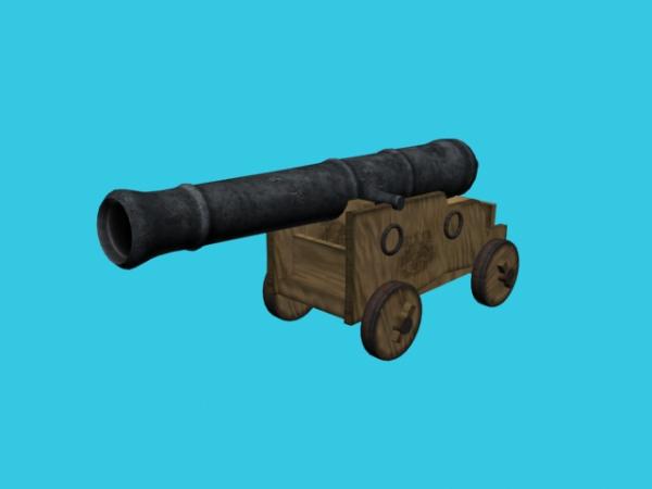 old pirate cannon and texture
