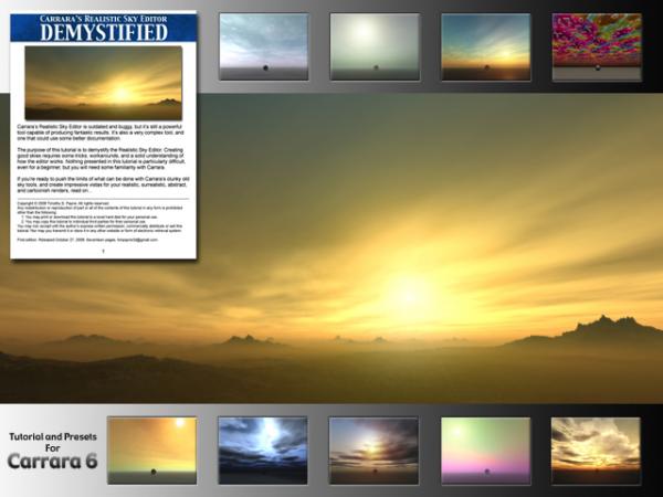 Carrara&#039;s Realistic Sky Editor Demystified