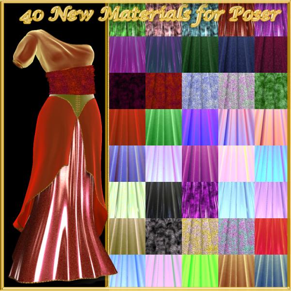 40 New materials for Poser