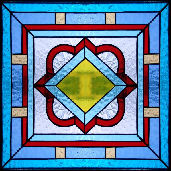 Glass mosaic block