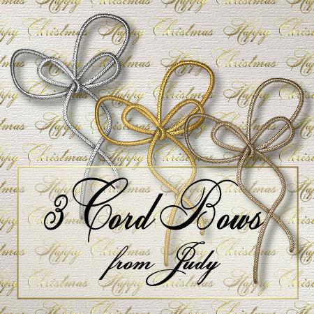 3 Corded Scrapbooking Bows
