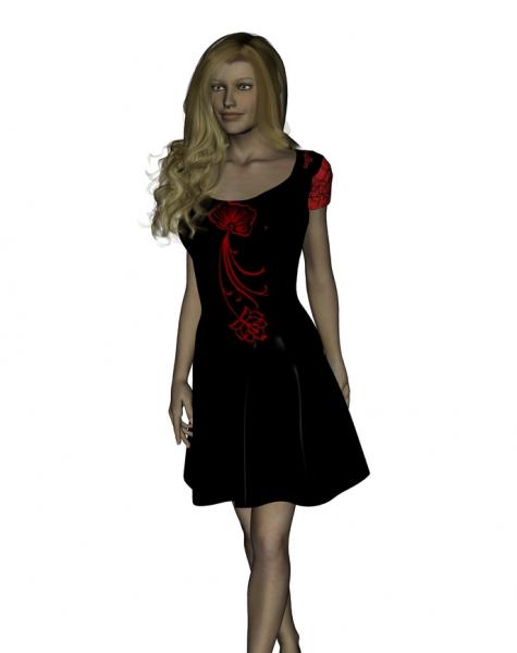Midnight Red for RR V4 Short Dress