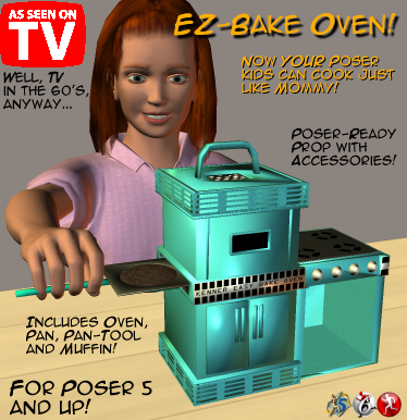 1960's EZ-Bake Oven for Poser