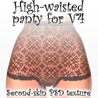 High-waisted panty for V4