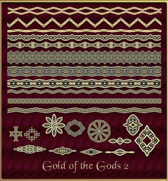 Gold of the Gods 2 Borders - Photoshop Layers