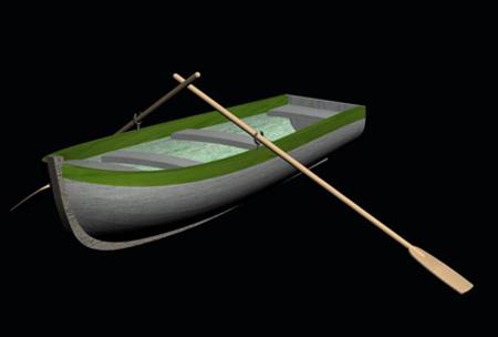 Boat for 3d Max 9, 3DS and OBJ