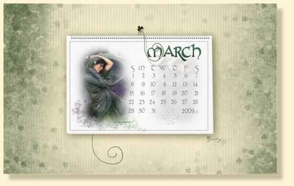 An Irish Calendar Desktop Wallpaper for March