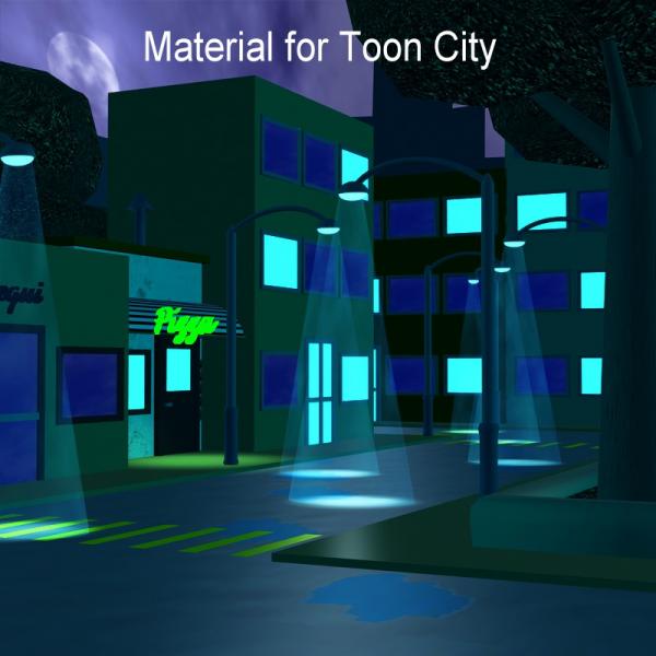 Material rain for Toon City