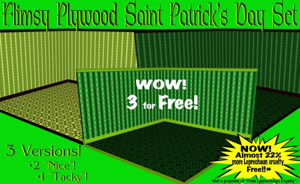 Flimsy Plywood Saint Patrick&#039;s Day Set