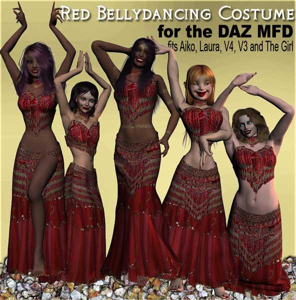 Red Bellydancing Costume