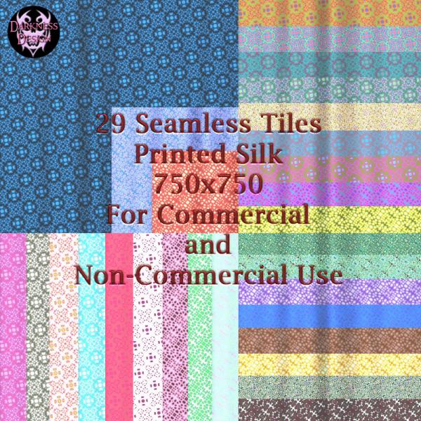 29 Seamless Tiles in Printed Silk