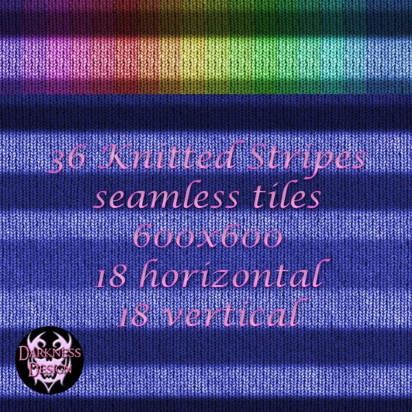 36 Knitted Stripes Seamless Tiles