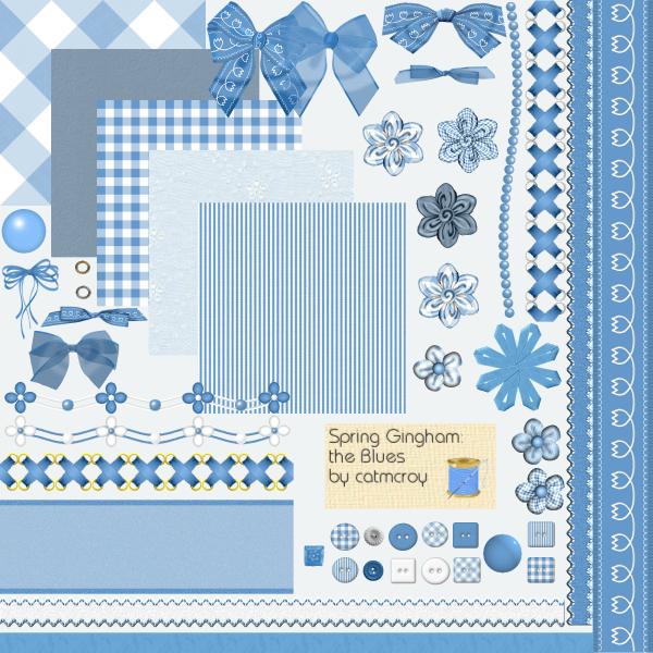 Texture Kit: Spring Gingham - The Blues