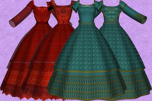 Red for Cho's crinoline