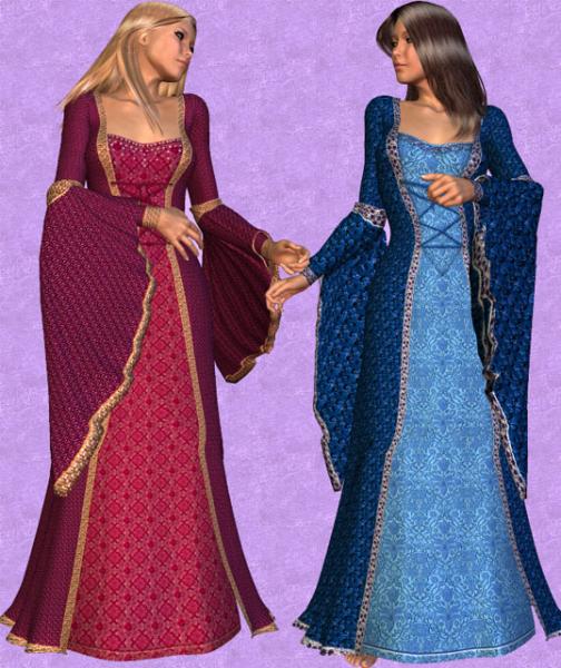 Blue Medieval Maiden for PoTS Dress