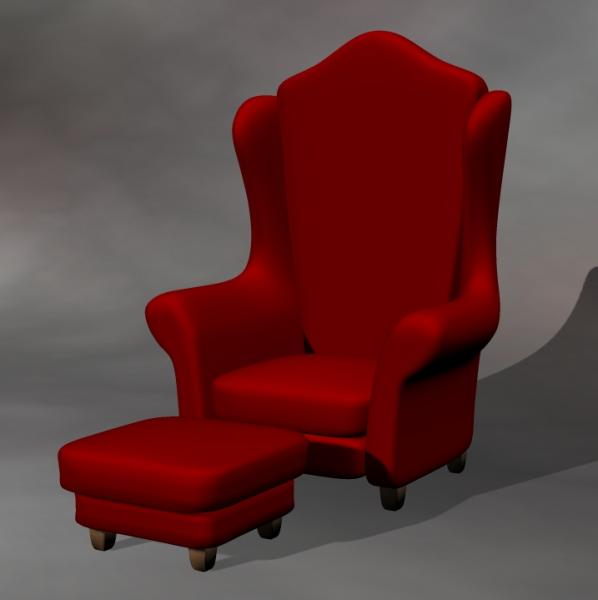Wingchair and Footrest