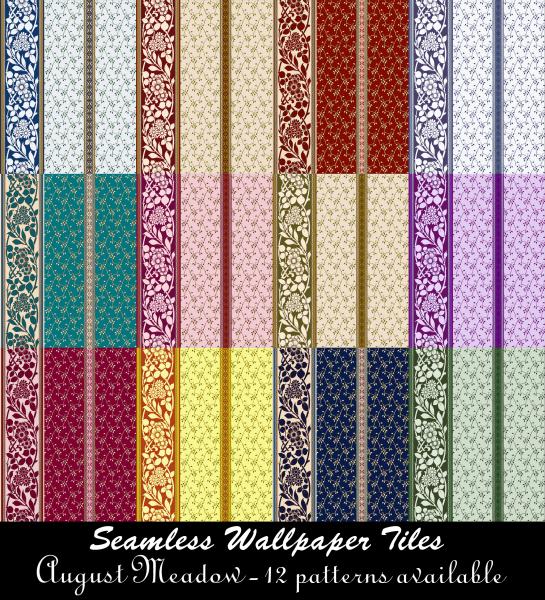 Seamless wallpaper: The August Meadow Collection