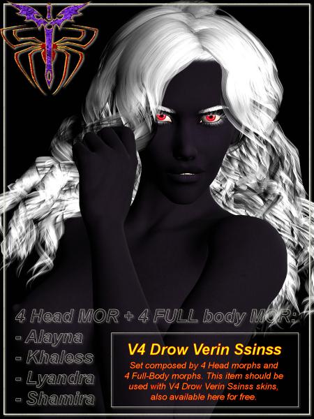 V4 Drow Verin Ssinss Heads and Bodies