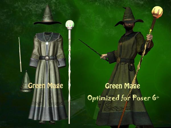 Optimized for Poser - Wayii Green & Brown Mage