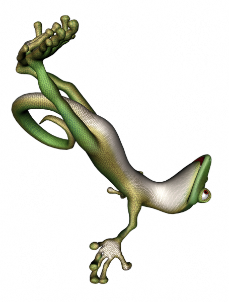 Gecko Falling PNG for tubes