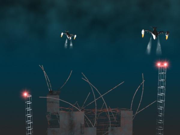The flying terminator scene T-4 artwork