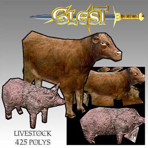 Livestock: Low poly RTS game models