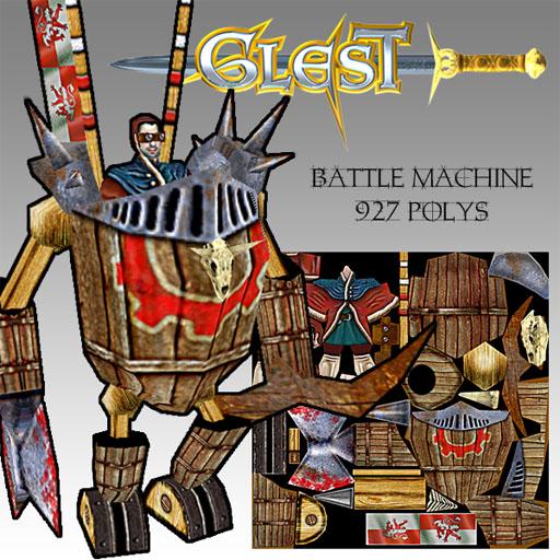 Battle machine: Low poly RTS game model