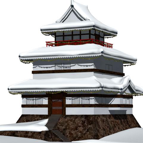 Winter Japanese Castle