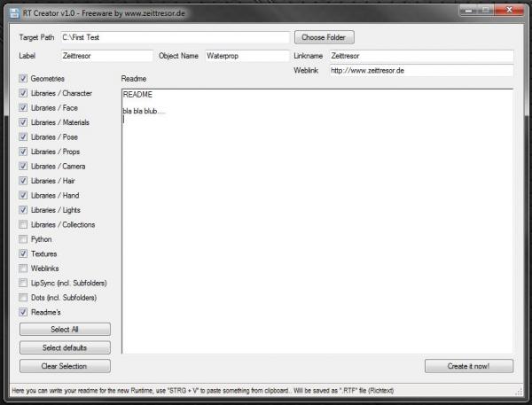 Zeittresor RT Creator v1.0