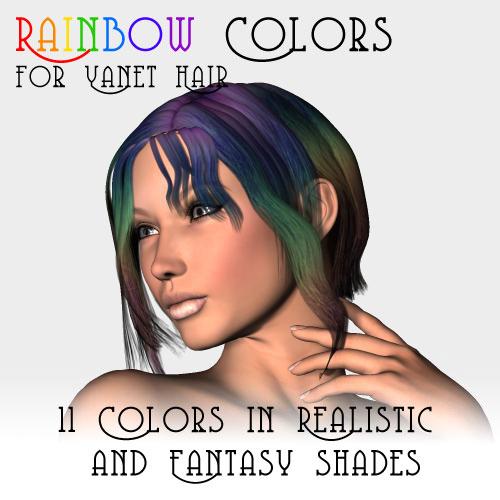Rainbow Colors for Yanet Hair