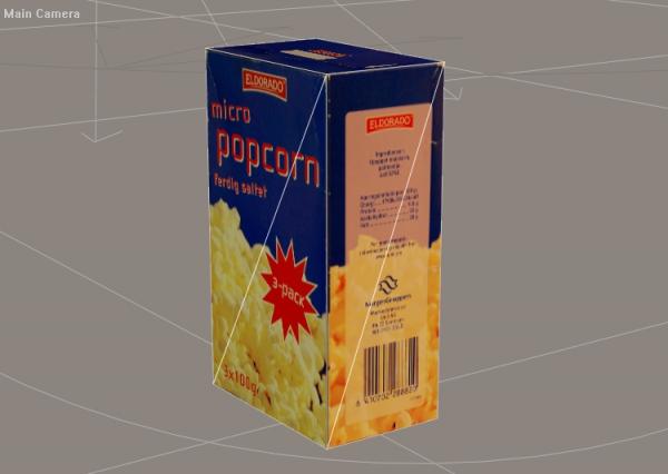 Popcorn box prop for Poser, DAZ Studio