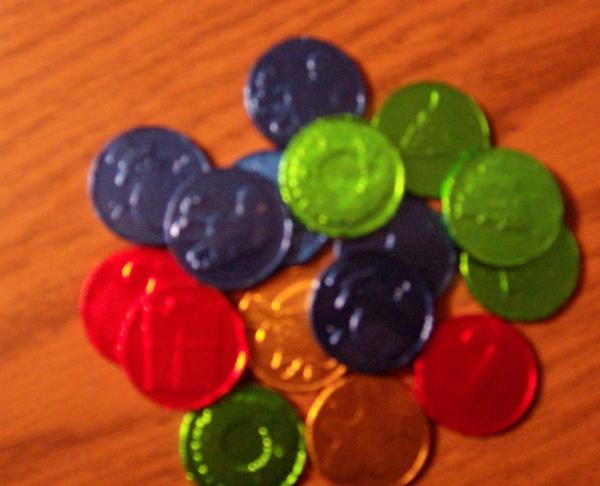 colored candy coins