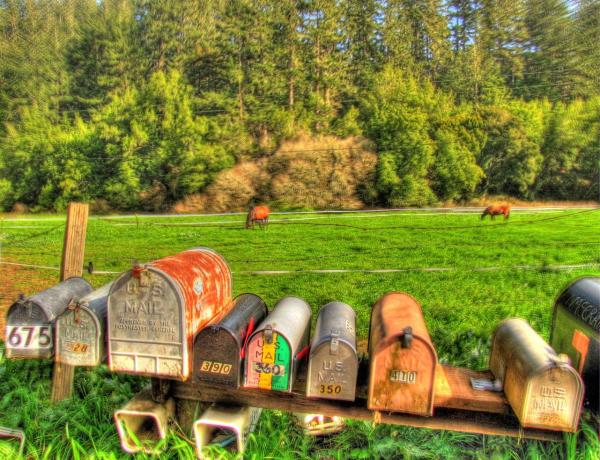 Swanton Road Mailboxes, Swanton, California,