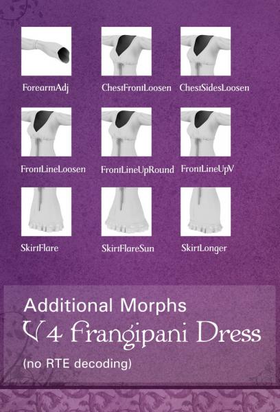 Additional Morphs for V4 Frangipani Dress