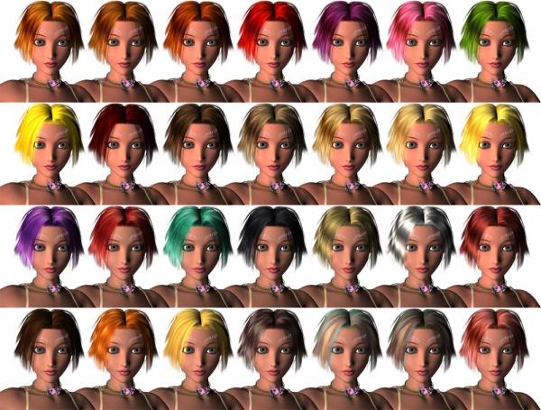 Assorted Colors for EXP Hair